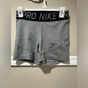 Grey Nike Pro shorts